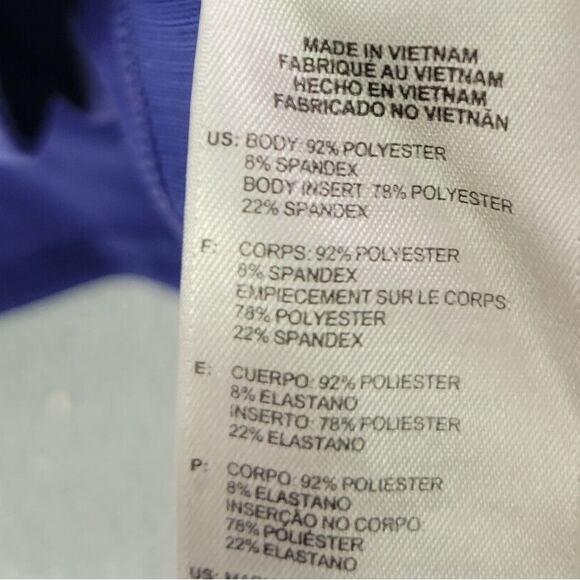 Adidas Climalite Athletic Top Womens M Blue Pullover 1/4 Zip Mock Neck Stretch - Picture 6 of 8